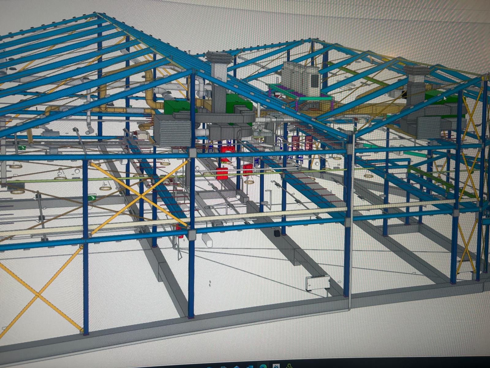 Engineeringmodel van de technische installaties voor Cultuurhuis De Klameare